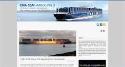 Desktop Screenshot of cmacgm-marcopolo.com
